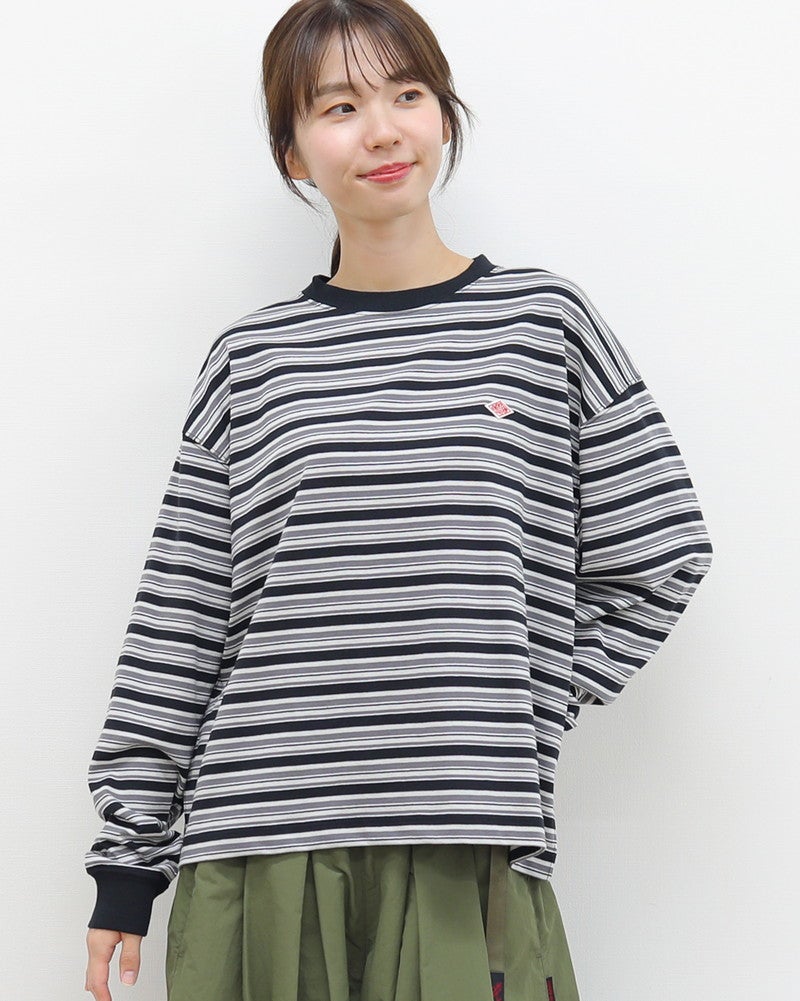 ［DANTON］マルチボーダーロングTシャツ