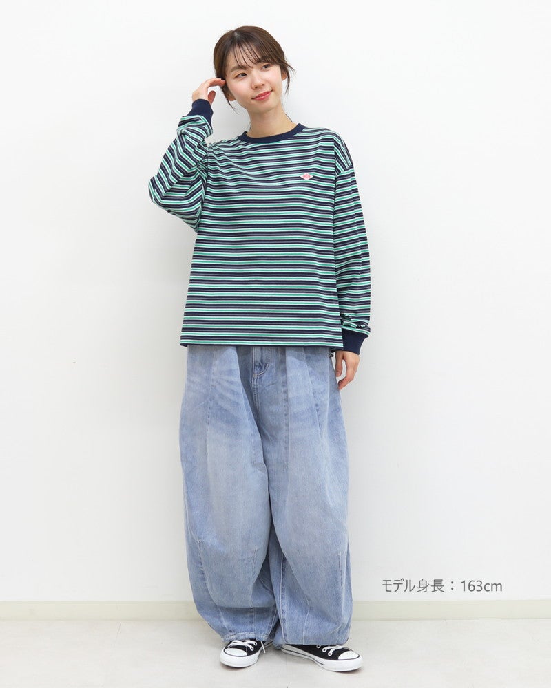 ［DANTON］マルチボーダーロングTシャツ