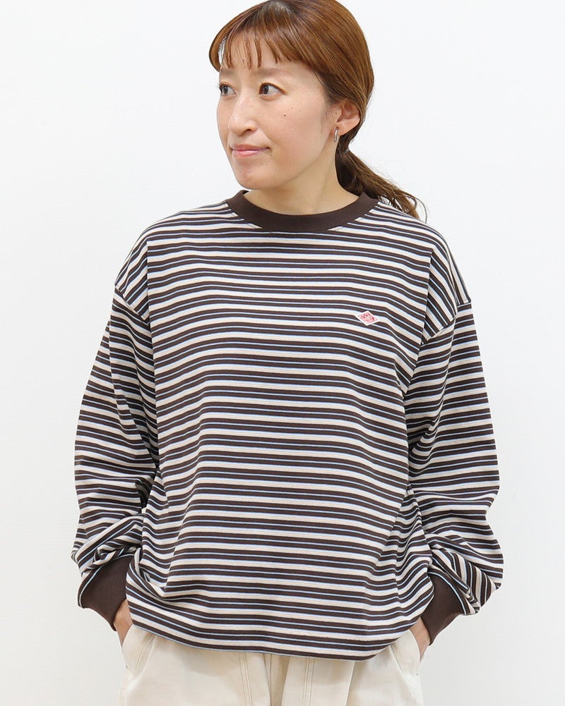 ［DANTON］マルチボーダーロングTシャツ