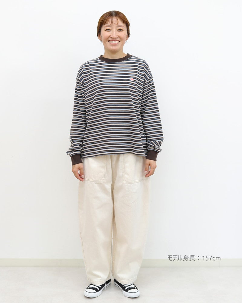 ［DANTON］マルチボーダーロングTシャツ