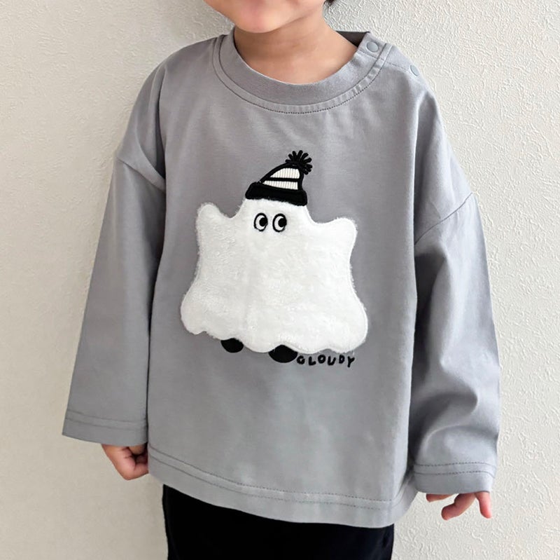 CLOUDY, FINE LATER］ふわふわおばけTシャツ キッズ／クラウディ