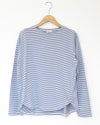 ［mao made］細細ボーダーラウンドヘムTEE