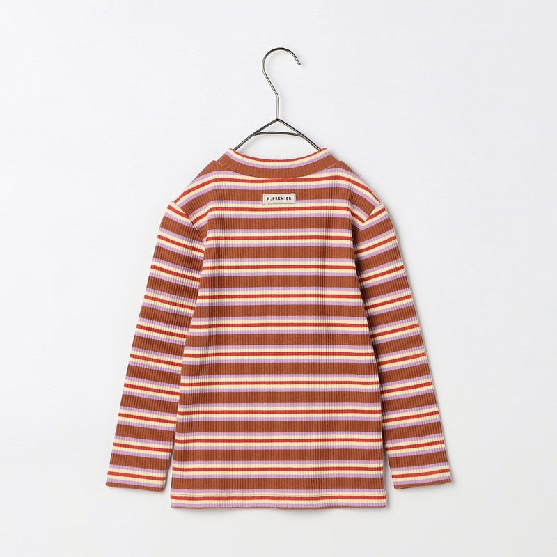 10％OFF】［p.premier］イロチ買いしたいボーダーストレッチリブ