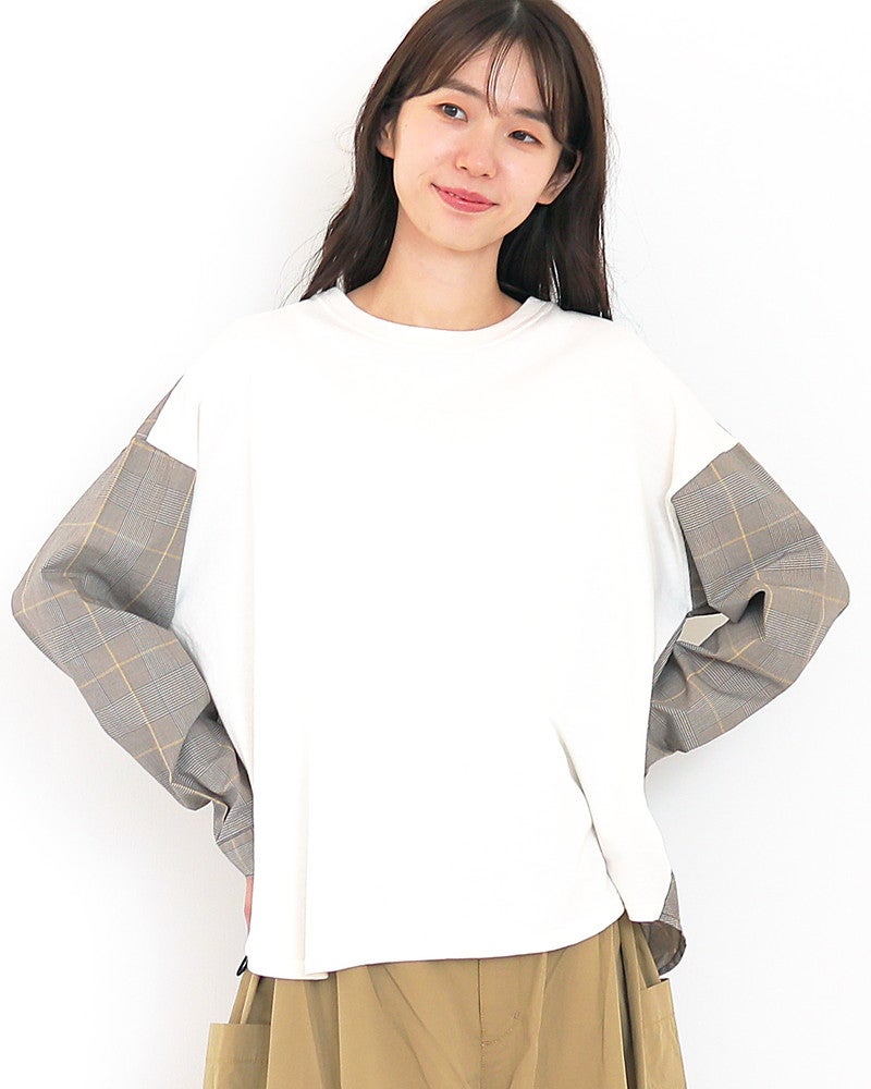 ［NATURAL LAUNDRY］先染めパネルシャツプルオーバー