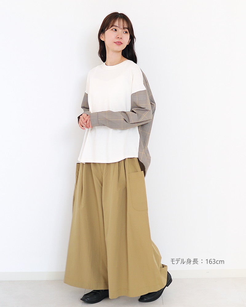 ［NATURAL LAUNDRY］先染めパネルシャツプルオーバー