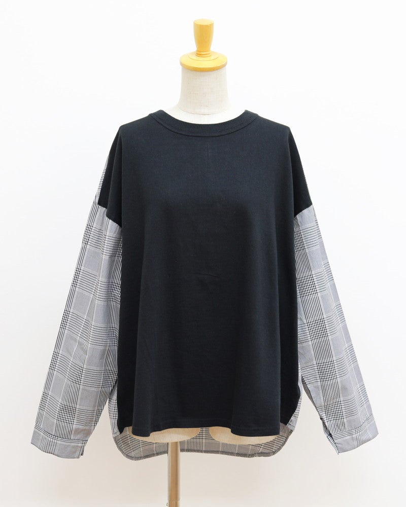 ［NATURAL LAUNDRY］先染めパネルシャツプルオーバー