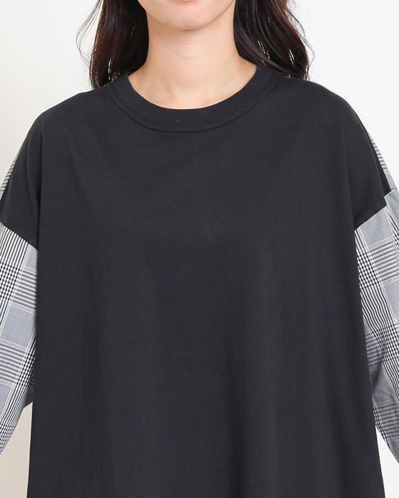 ［NATURAL LAUNDRY］先染めパネルシャツプルオーバー