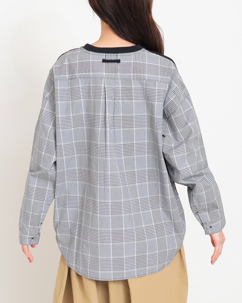 ［NATURAL LAUNDRY］先染めパネルシャツプルオーバー