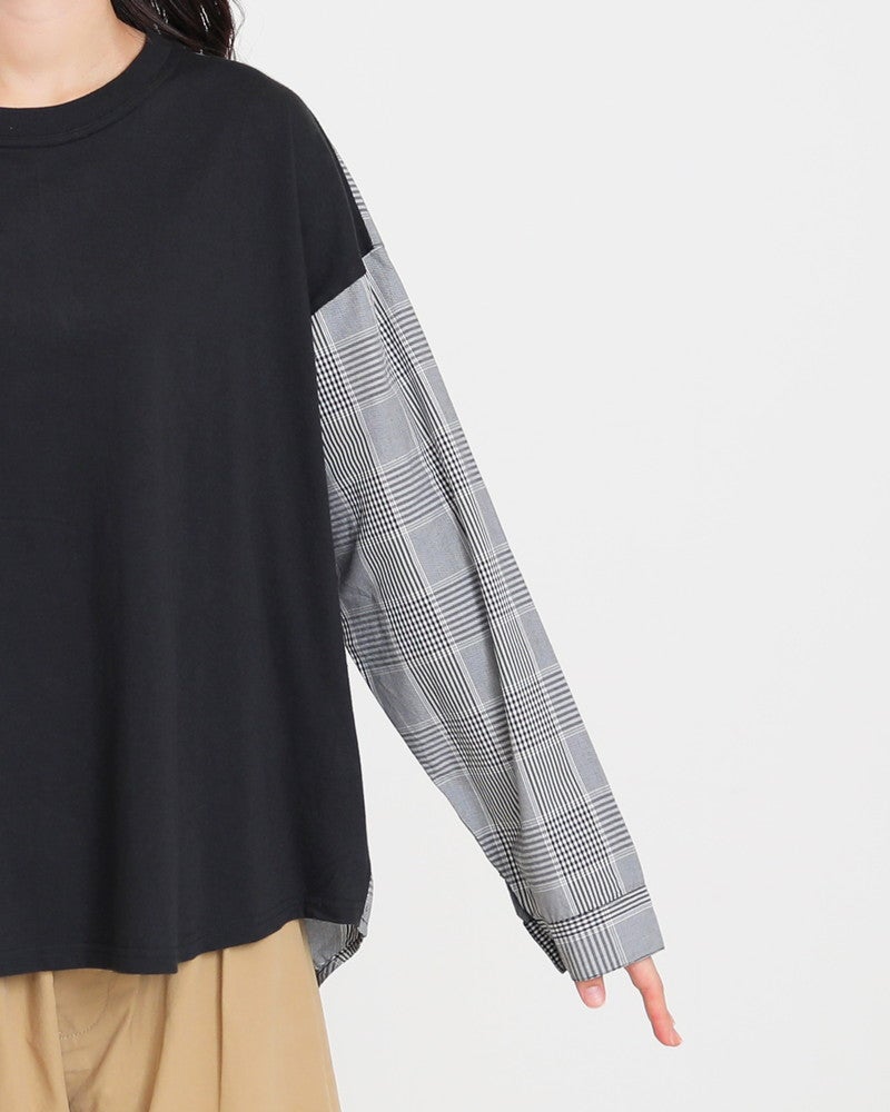 ［NATURAL LAUNDRY］先染めパネルシャツプルオーバー
