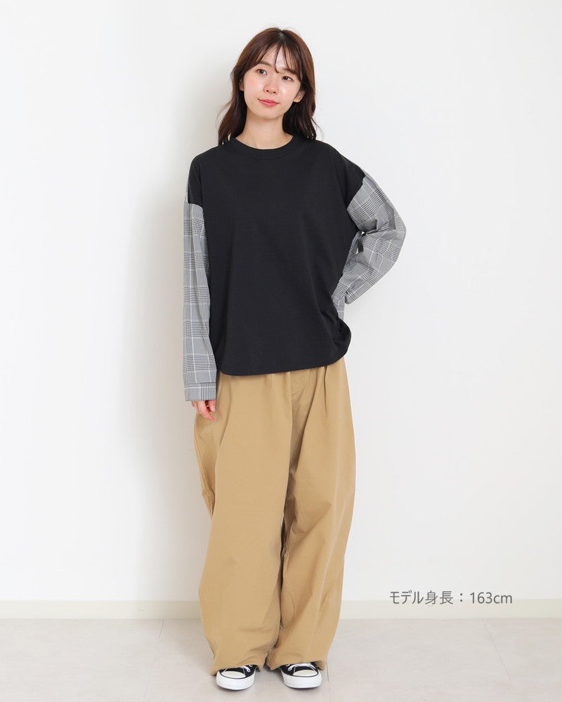 ［NATURAL LAUNDRY］先染めパネルシャツプルオーバー
