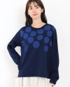 ［NATURAL LAUNDRY］空紡天竺リンゴプリント長袖Tシャツ