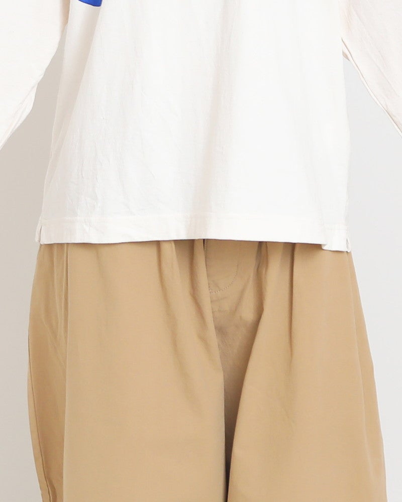 ［NATURAL LAUNDRY］空紡天竺リンゴプリント長袖Tシャツ