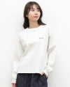 ［GYMPHLEX］ハイゲージコットン刺繍長袖Tシャツ