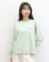 ［GYMPHLEX］ハイゲージコットン刺繍長袖Tシャツ