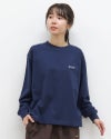 ［GYMPHLEX］ハイゲージコットン刺繍長袖Tシャツ