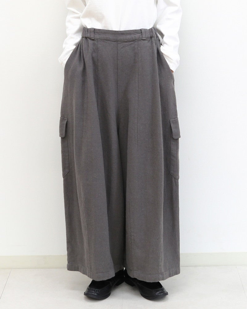 ［UNPLE］リネンコットンキモウボールカーゴパンツ