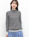 ［mao made］ふわふわワッフルモックネックプルオーバー