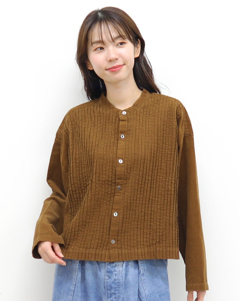 ［FURALI］細コールピンタックシャツカーデ